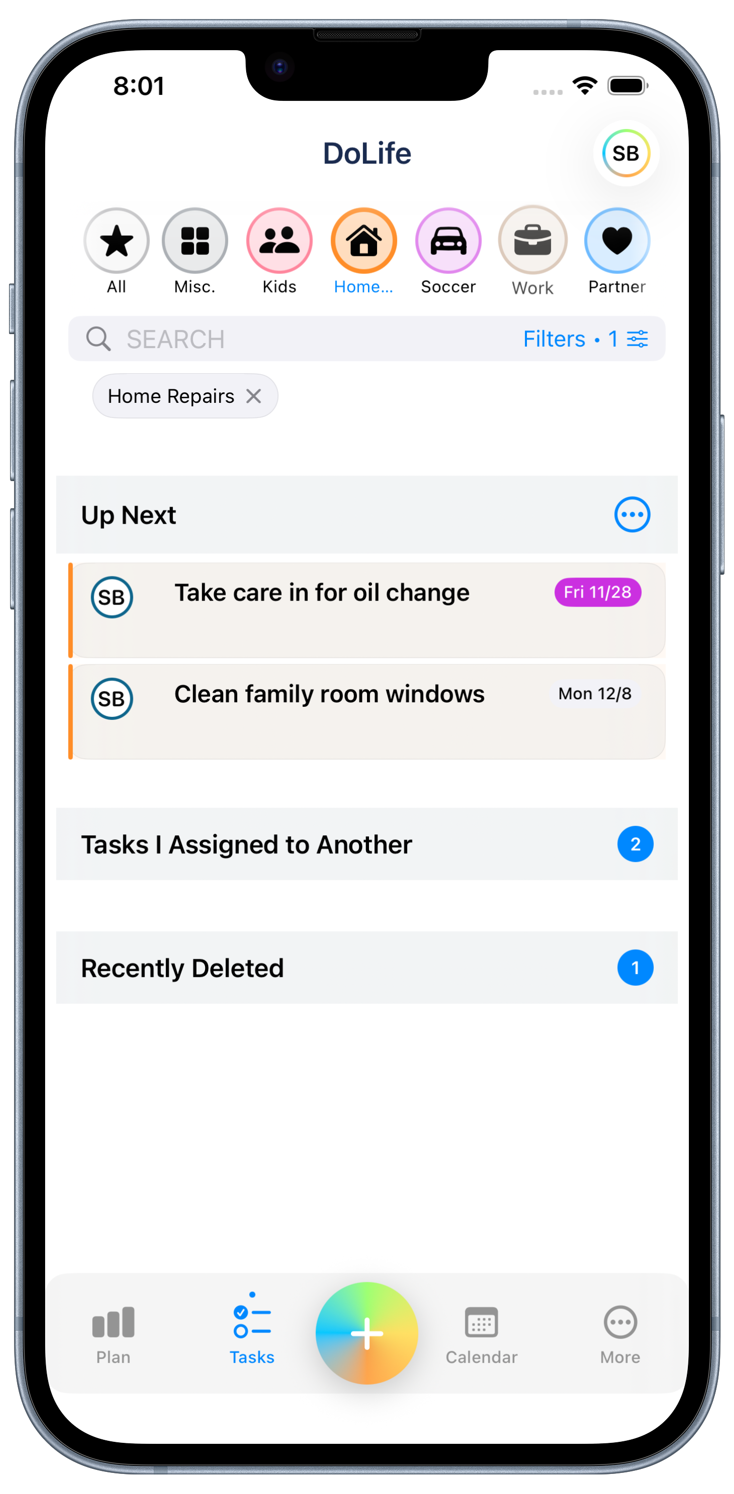 Tasks, Filtered Fast
